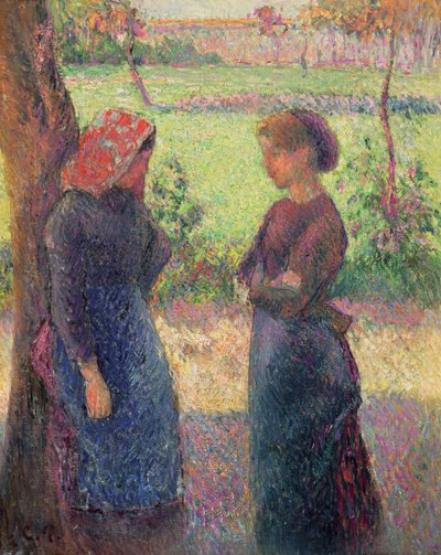 Het gesprek door Camille Jacob Pissarro